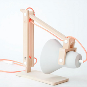 Handgemaakte Nederlandse lamp - licht grijs